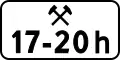Zeichen 828:Zeitliche Beschränkung (nur werktags 17:00 bis 20:00 Uhr)
