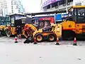 Ein Liugong 375A Kompaktlader in Guilin, China.