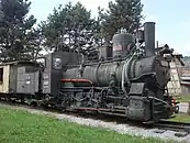 Die Stütztender-Lok BHStB IIIc5 (später JŽ 97) für gemischten Betrieb auf einer Spurweite von 760 mm (Bosnische Spurweite) mit zwei Außen- und zwei Innenzylindern (Zahnradsystem Abt), gebaut 1894 bis 1919 von der Lokomotivfabrik Floridsdorf und mit 38 Stück eine der meistgebauten Zahnradloks der Welt.