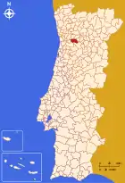 Position des Kreises Cinfães