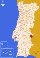 Position des Kreises Elvas