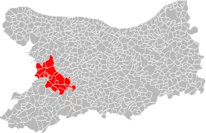 Lage des Gemeindeverbandes im Département Calvados