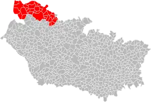 Lage des Gemeindeverbandes im Département Somme