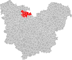 Lage des Gemeindeverbandes im Département Eure