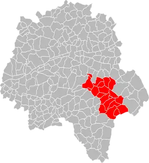 Lage der CC Loches Développement im Département Indre-et-Loire