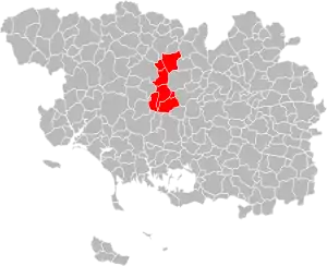 Lage der Locminé Communauté im Département Morbihan