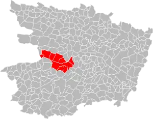 Lage der CC Loire-Layon im Département Maine-et-Loire