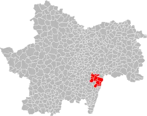 Lage des Gemeindeverbandes im Département Saône-et-Loire