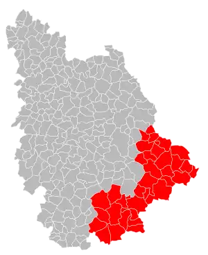 Lage der CC du Montmorillonnais im Département Vienne