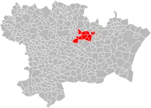 Lage der CC Piémont d’Alaric im Département Aude