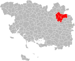 Lage der Ploërmel communauté im Département Morbihan