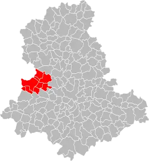 Lage der CC Vienne Glane im Département Haute-Vienne