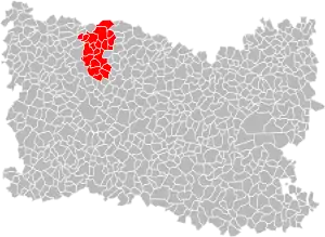 Lage des Gemeindeverbandes im Département Oise