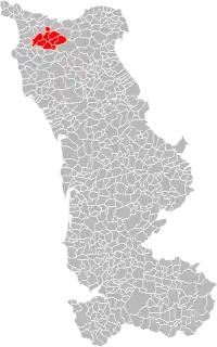 Lage des Gemeindeverbandes im Département Manche