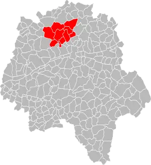 Lage der CC de Gâtine et Choisilles im Département Indre-et-Loire