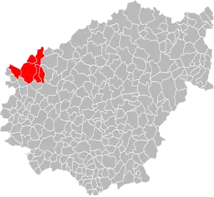 Lage der CC Lubersac-Auvézère im Département Corrèze