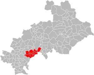 Lage der CC de Tallard-Barcillonette im Département Hautes-Alpes