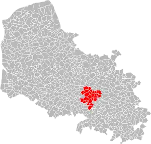 Lage des Gemeindeverbandes im Département Pas-de-Calais