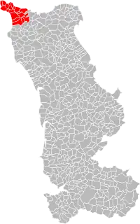 Lage des Gemeindeverbandes im Département Manche