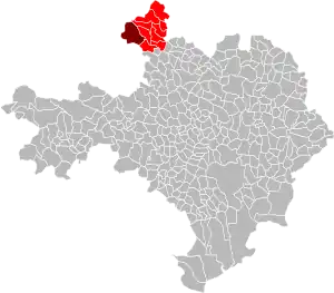 Lage der CC des Hautes Cévennes im Département Gard