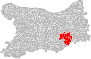 Lage des Gemeindeverbandes im Département Calvados