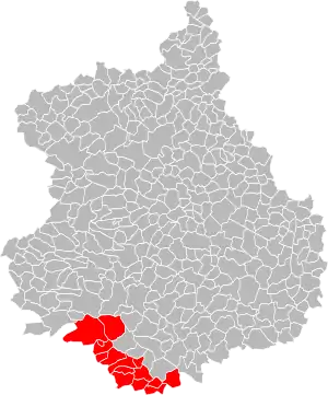 Lage der CC des Trois Rivières im Département Eure-et-Loir