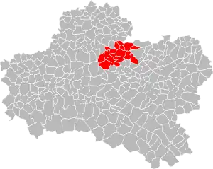 Lage der CC du Beaunois im Département Loiret
