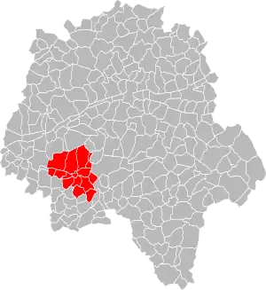 Lage der CC du Bouchardais im Département Indre-et-Loire