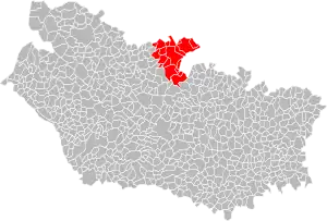 Lage des Gemeindeverbandes im Département Somme