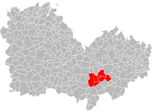 Lage der Communauté de communes du Mené im Département Côtes-d’Armor