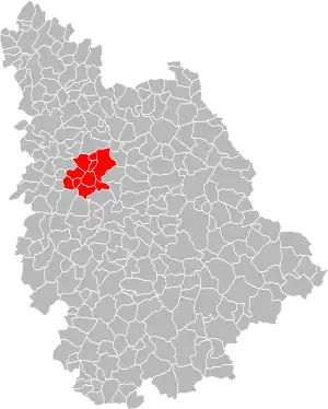 Lage der CC du Neuvillois im Département Vienne