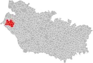 Lage des Gemeindeverbandes im Département Somme