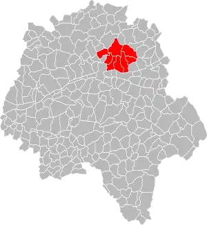 Lage der CC du Vouvrillon im Département Indre-et-Loire