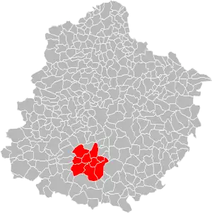 Lage der CC du Canton de Pontvallain im Département Sarthe