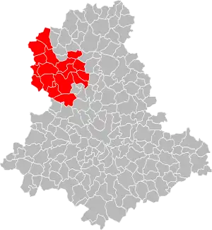 Lage der CC du Haut Limousin im Département Haute-Vienne