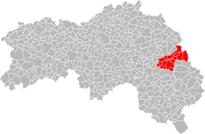 Lage des Gemeindeverbandes im Département Orne