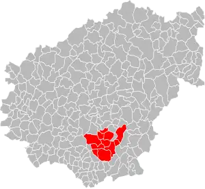 Lage der CC du Pays d’Argentat im Département Corrèze