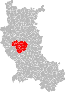 Lage der CC du Pays d’Astrée im Département Loire