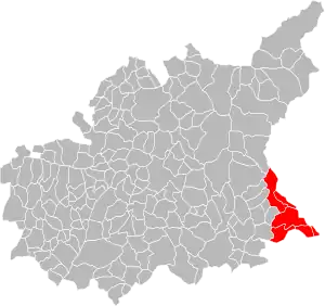 Lage der CC du Pays d’Entrevaux im Département Alpes-de-Haute-Provence