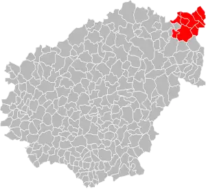 Lage der CC du Pays d’Eygurande im Département Corrèze