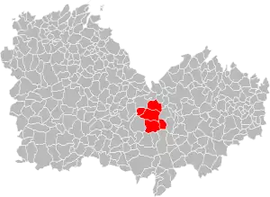 Lage der Communauté de communes du Pays de Moncontour im Département Côtes-d’Armor