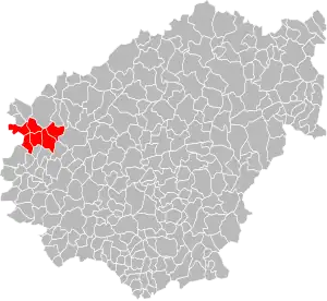 Lage der CC du Pays de Pompadour im Département Corrèze