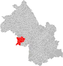 Lage der CC du Pays de Saint Marcellin im Département Isère