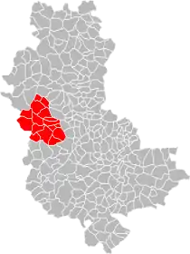 Lage der CC du Pays de Tarare im Département Rhône