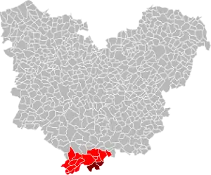 Lage des Gemeindeverbandes im Département Eure