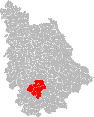 Lage der CC du Pays Gencéen im Département Vienne