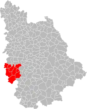 Lage der CC du Pays Mélusin im Département Vienne