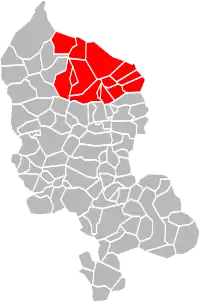 Lage des Gemeindeverbandes im Territoire de Belfort
