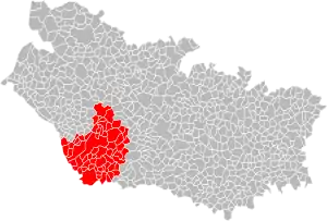 Lage des Gemeindeverbandes im Département Somme