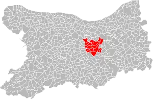 Lage des Gemeindeverbandes im Département Calvados